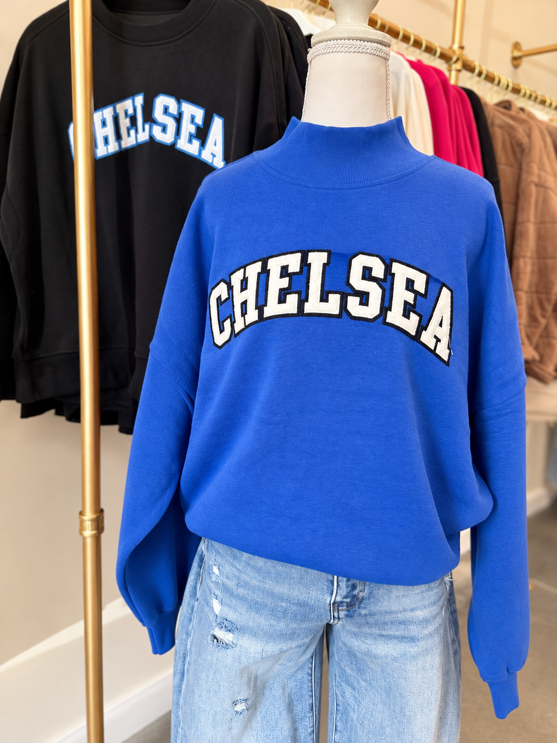 Chelsea Mock Neck - Royal Blue