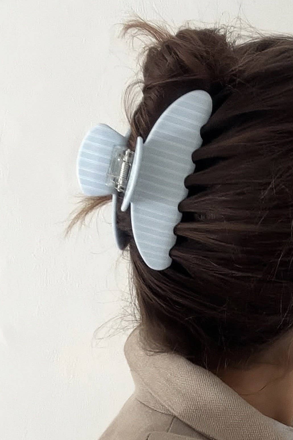 Jumbo Stripe Plaid Hair Claw Clip