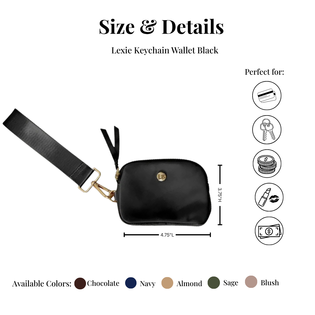 Lemonbella Nylon Keychain Black