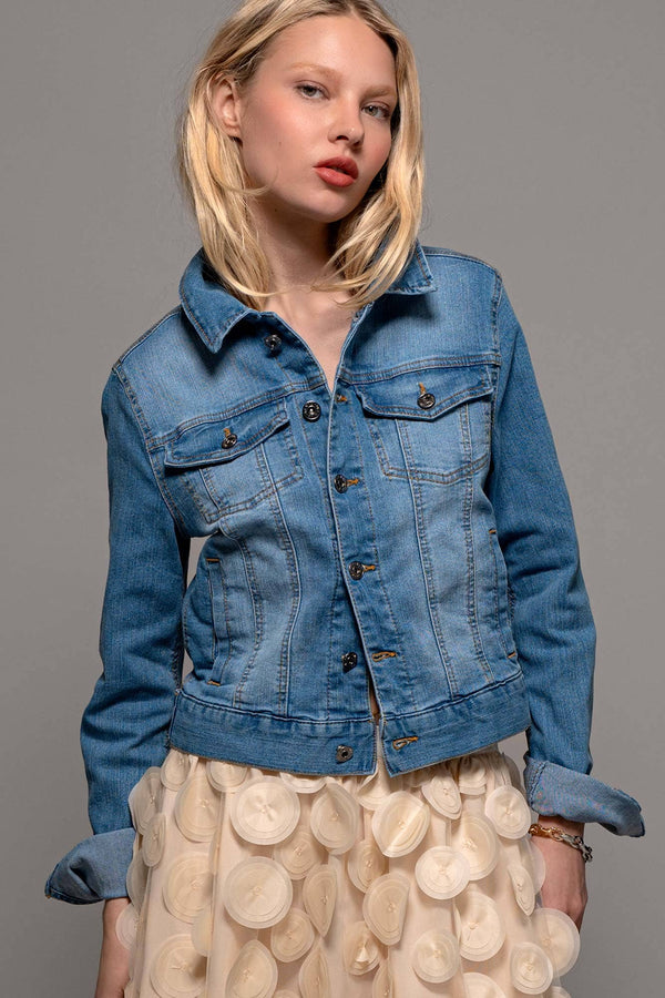 Urban Daizy Classic Denim Trucker Jacket