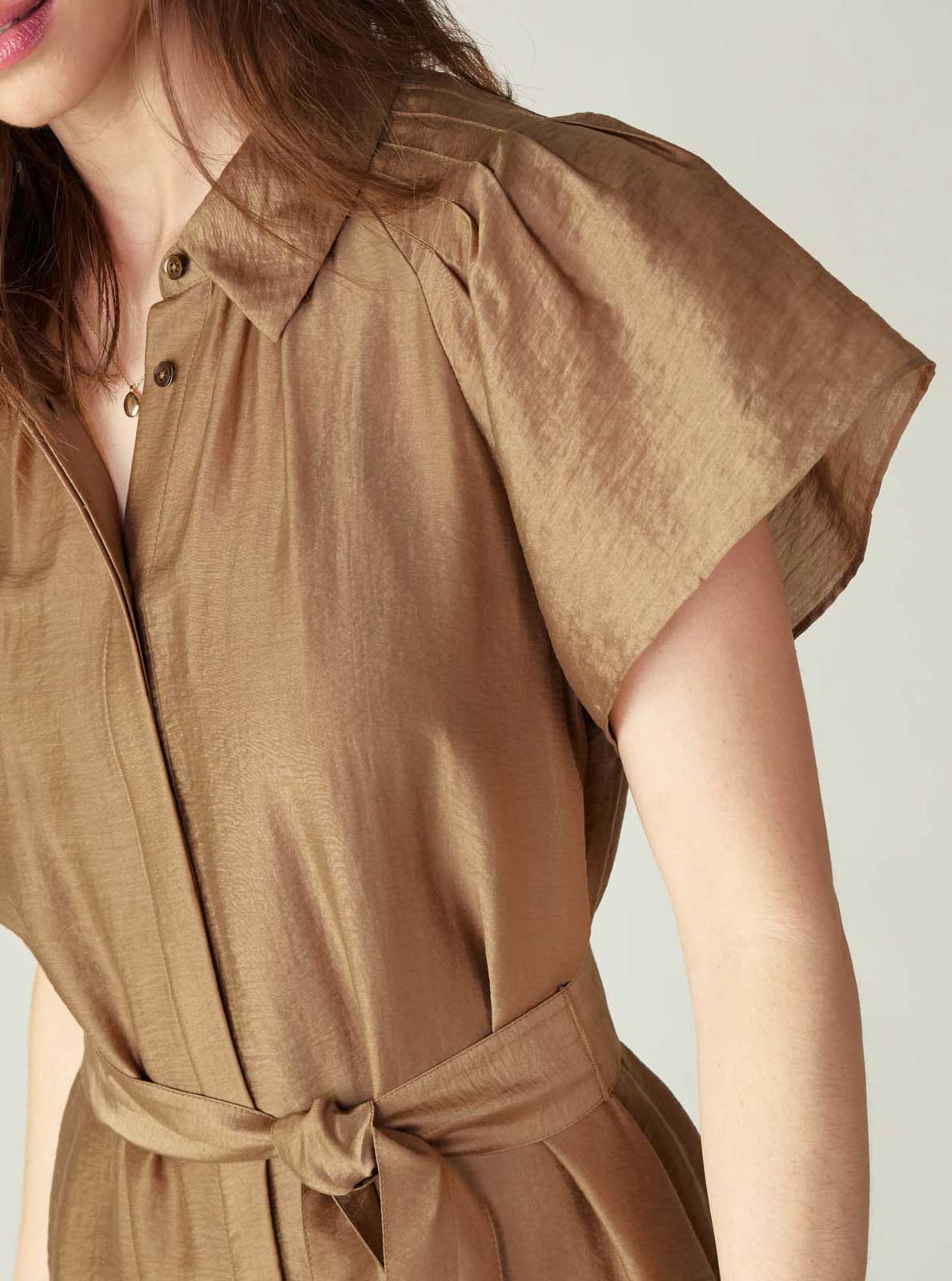 Current Air Button-Down Mini Shirts Dress