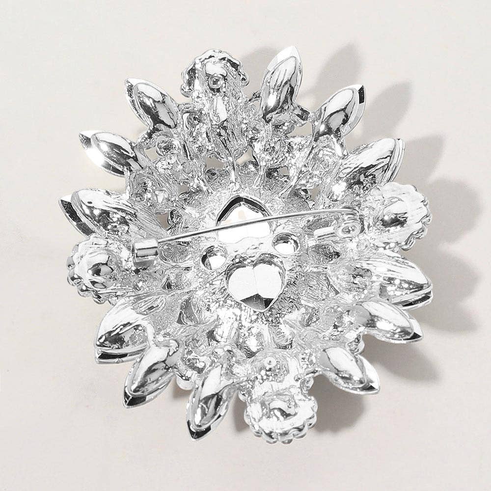 Oval Center Stone Pin Brooch