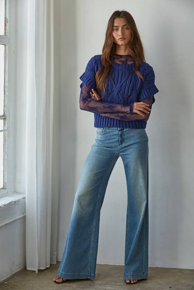 By Together Crochet Round Sweater