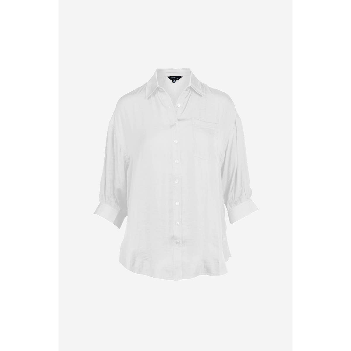 Naked Zebra Oversized 3/4 Sleeve Button Up Blouse