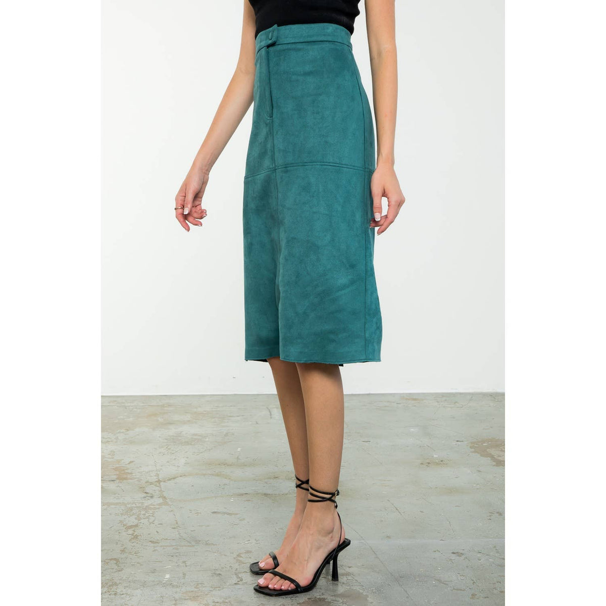 THML Midi Suede Skirt