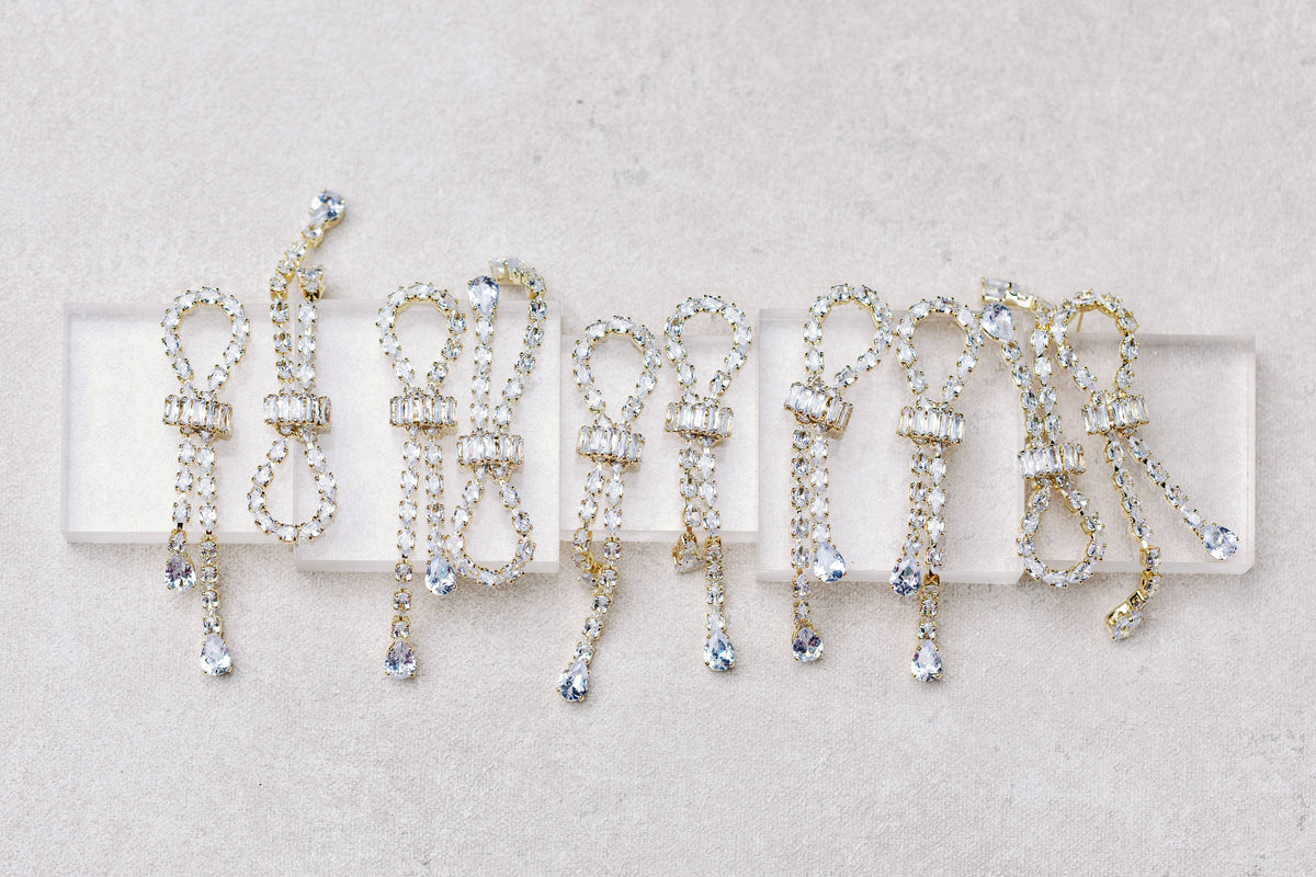 Thoroughbred Diamond Drop Holiday Statement Earrings