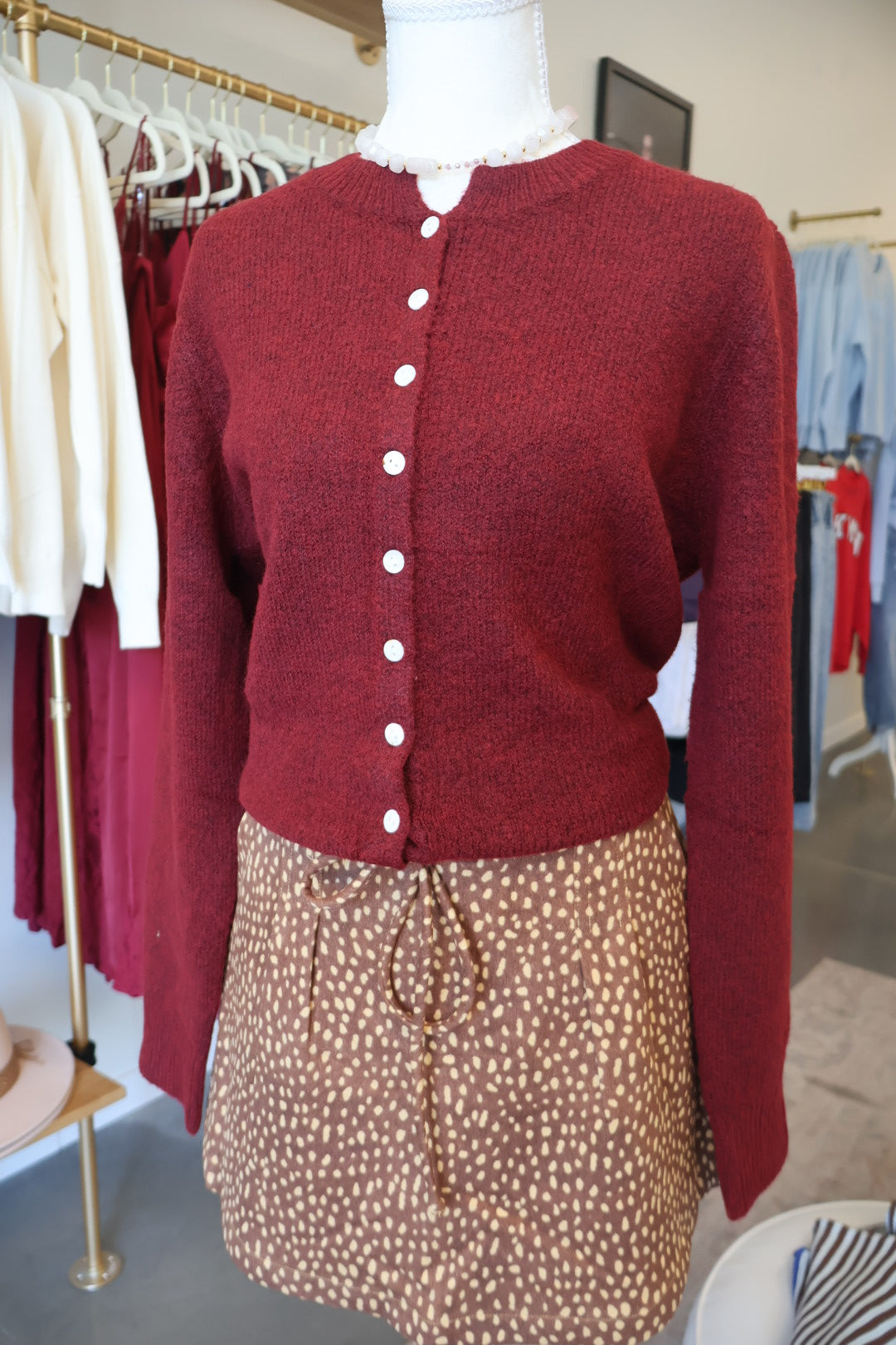 &Merci Marled Knit Sweater Cardigan