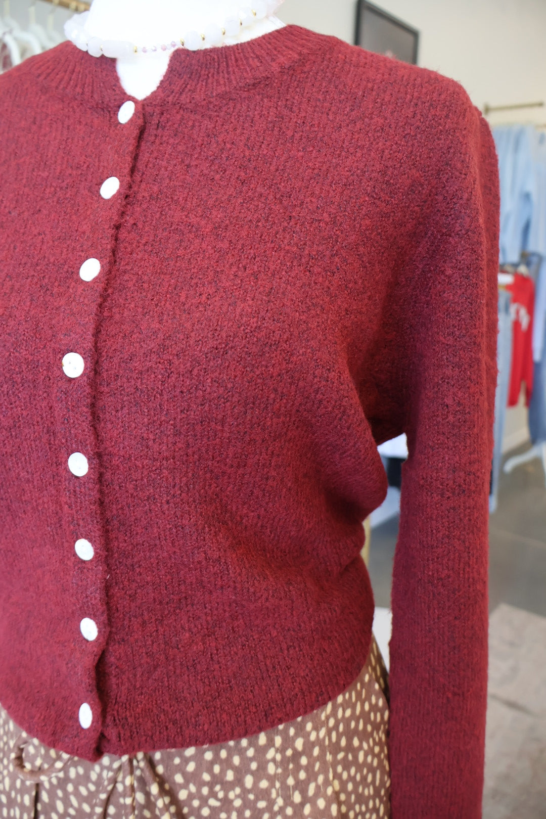 &Merci Marled Knit Sweater Cardigan