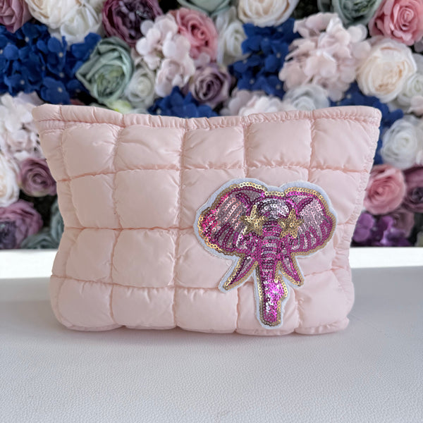 Quilted Puffy Cosmetic Pouch