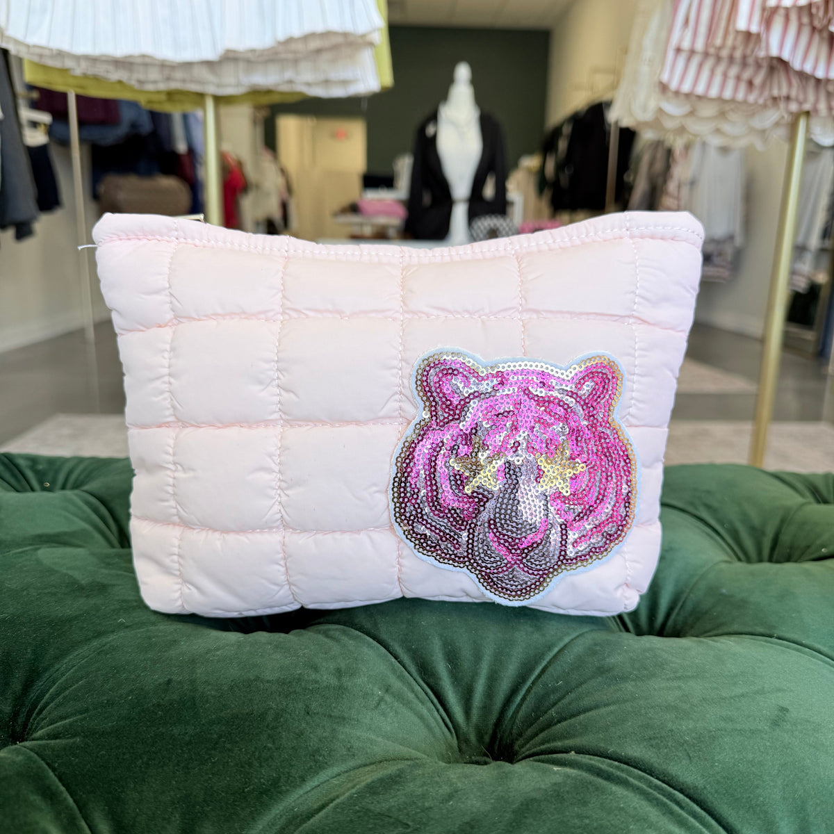Quilted Puffy Cosmetic Pouch