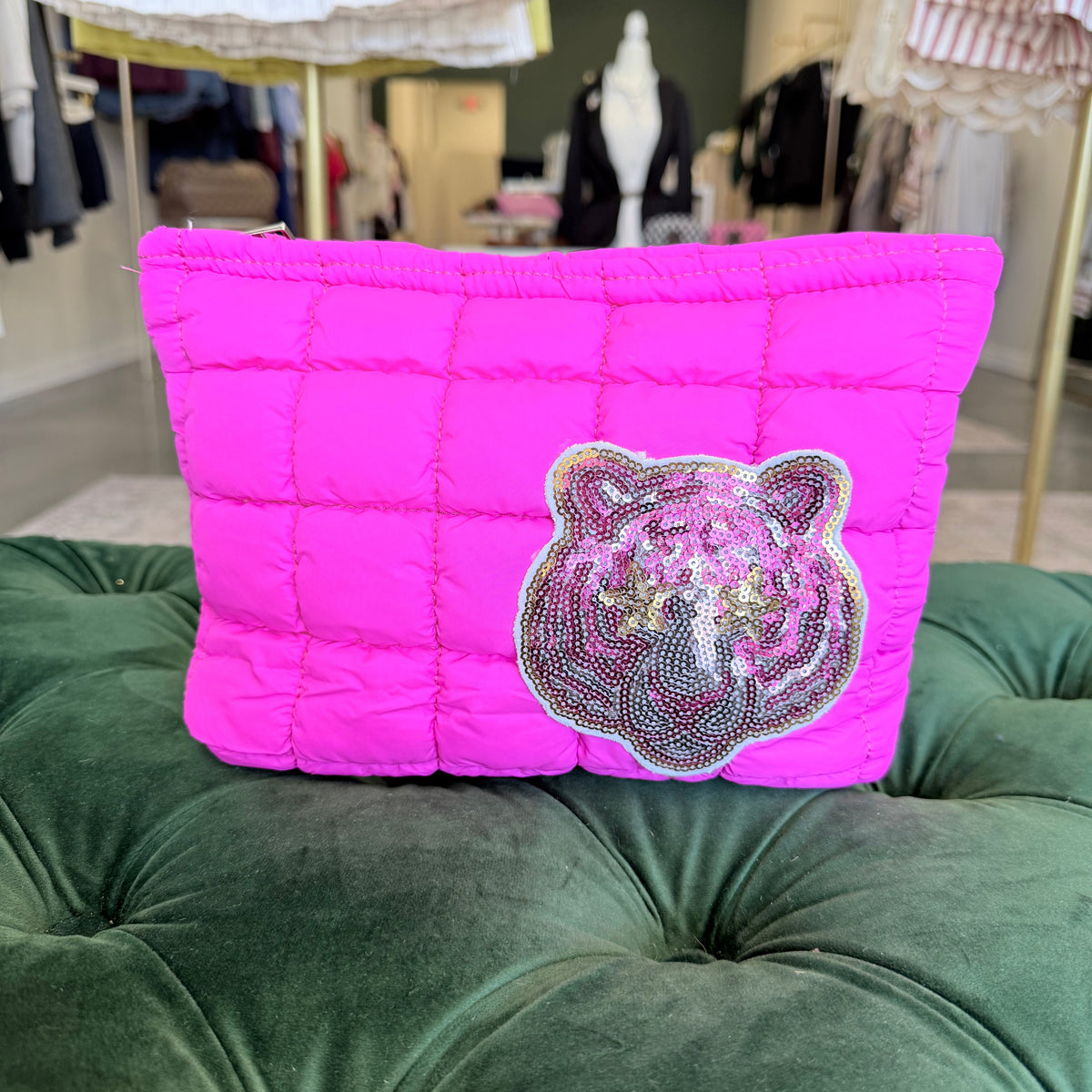 Quilted Puffy Cosmetic Pouch