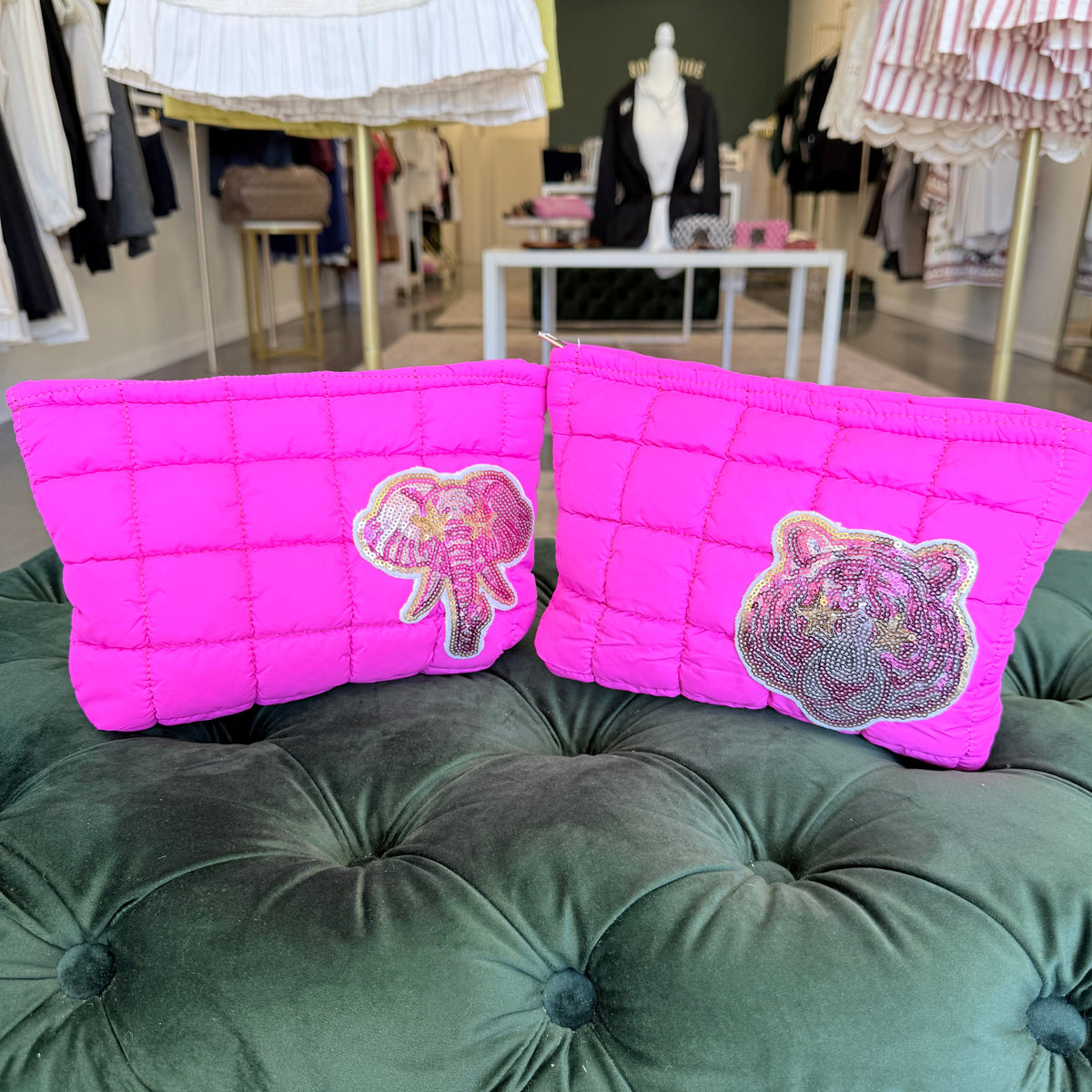 Quilted Puffy Cosmetic Pouch
