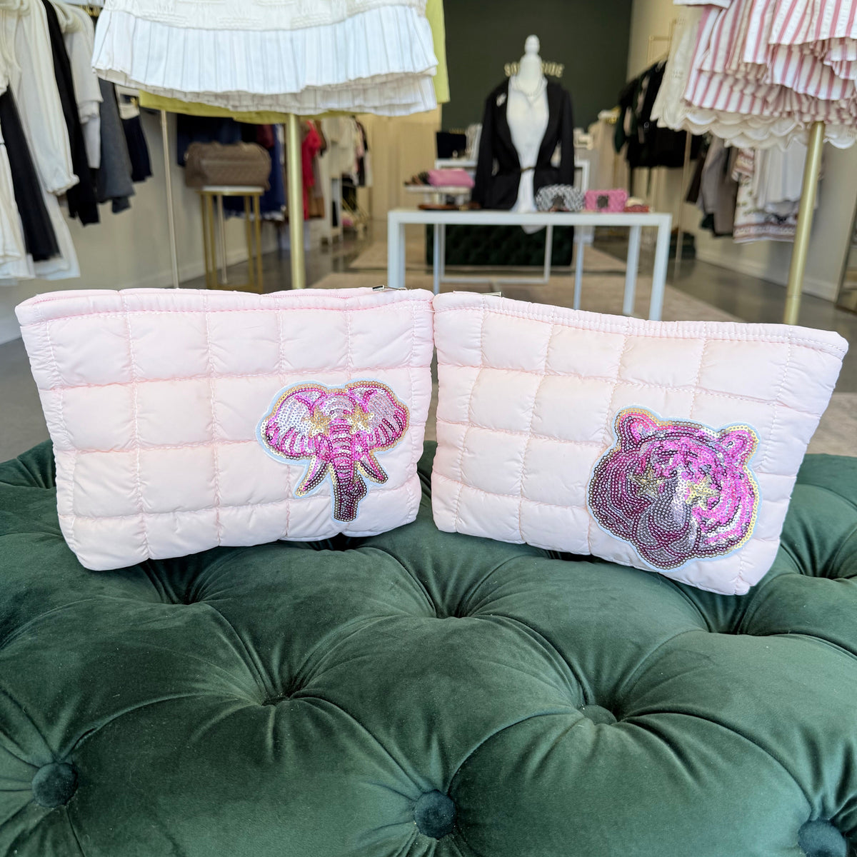 Quilted Puffy Cosmetic Pouch