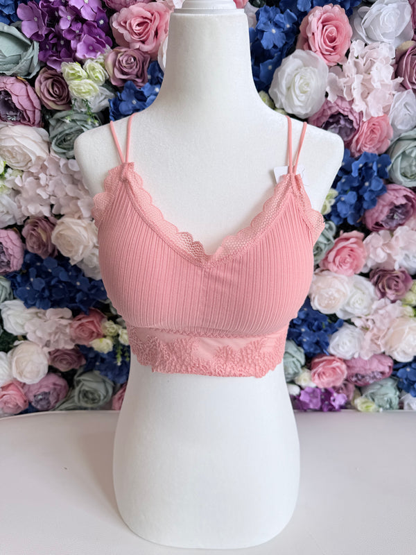 Anemone Ribbed Lace Bralette