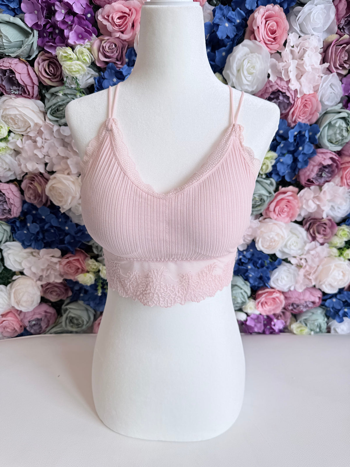 Anemone Ribbed Lace Bralette