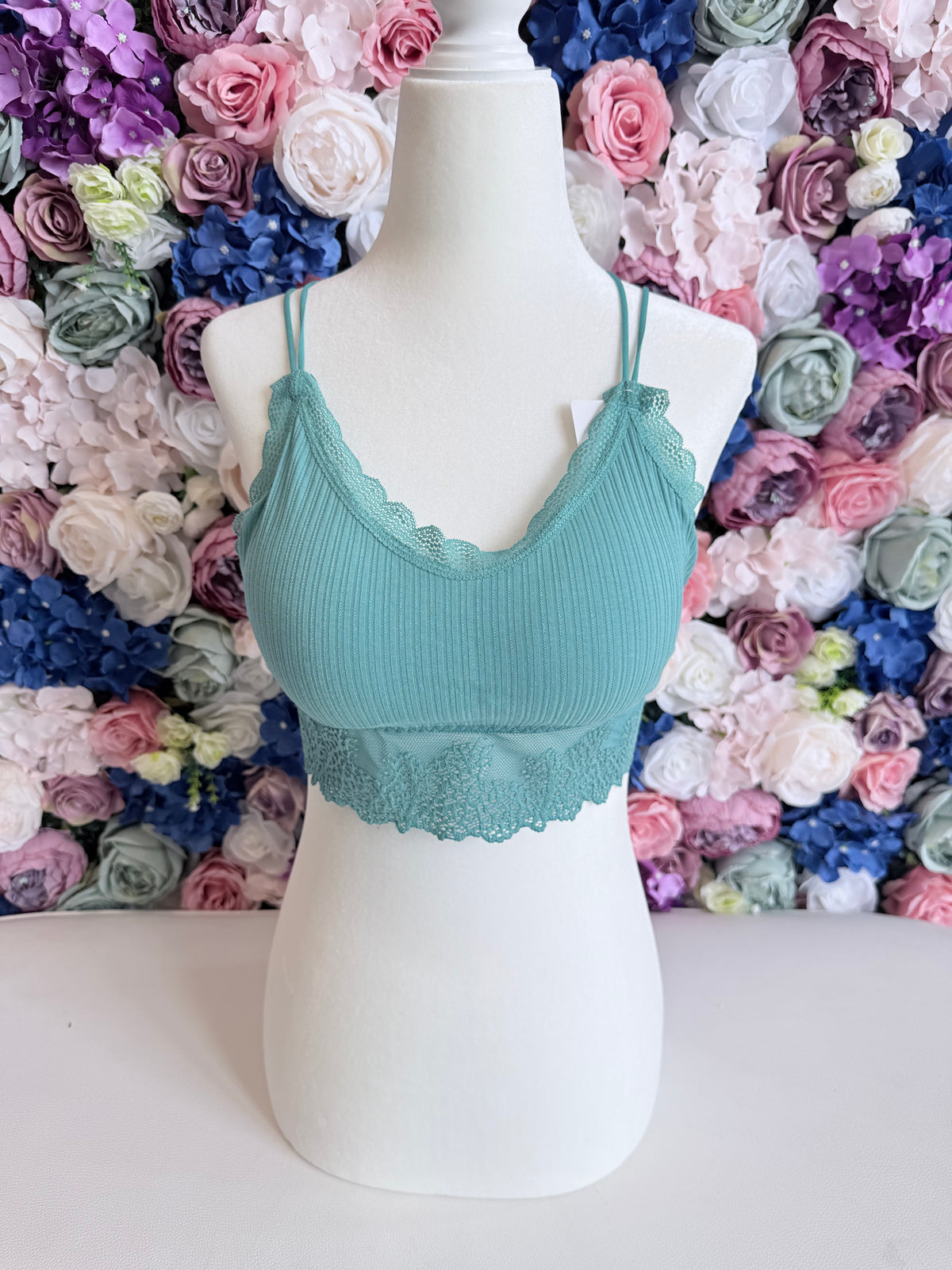 Anemone Ribbed Lace Bralette