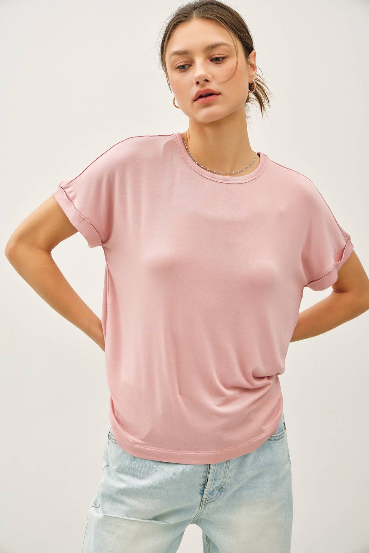 Be Cool LIGHTWEIGHT MODAL BASIC FLOWY TEE