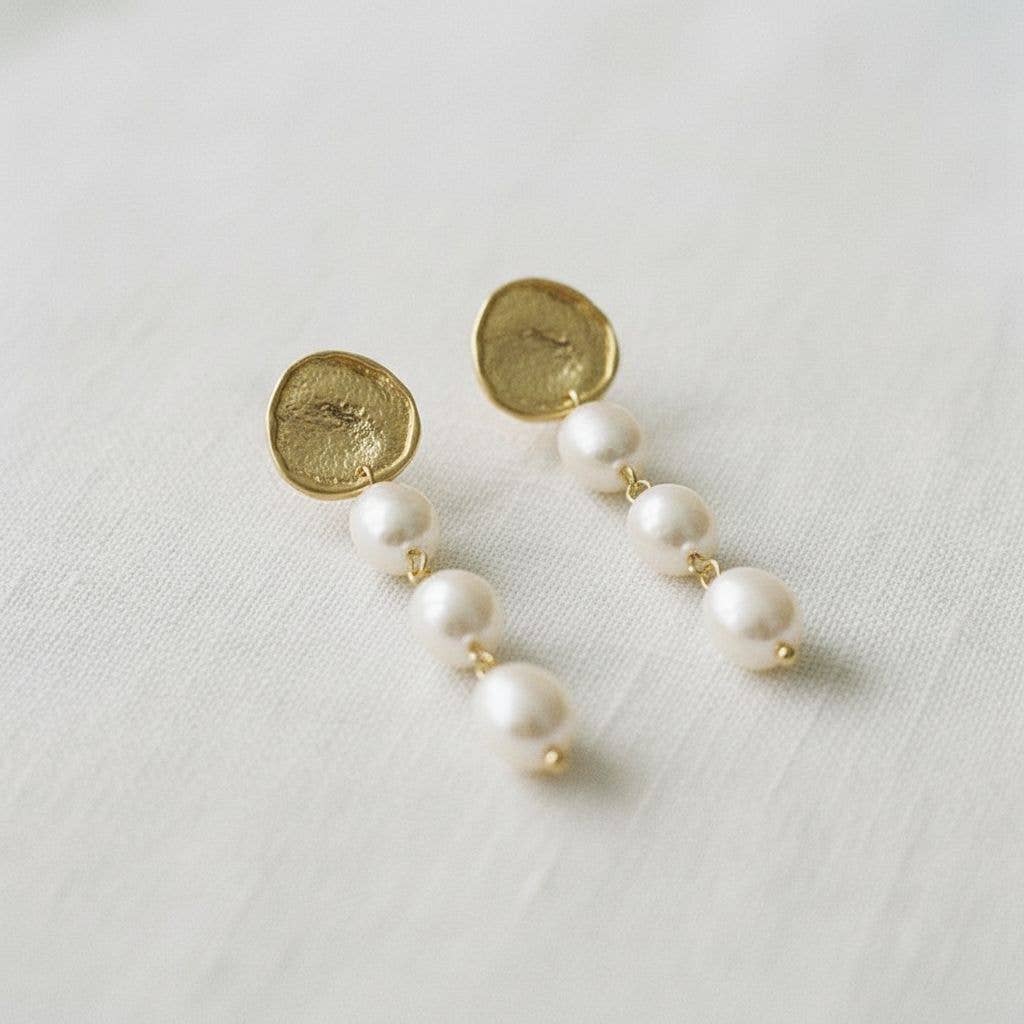 Baroque-Inspired Freshwater Pearl Drop Earrings