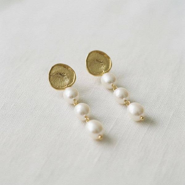 Baroque-Inspired Freshwater Pearl Drop Earrings