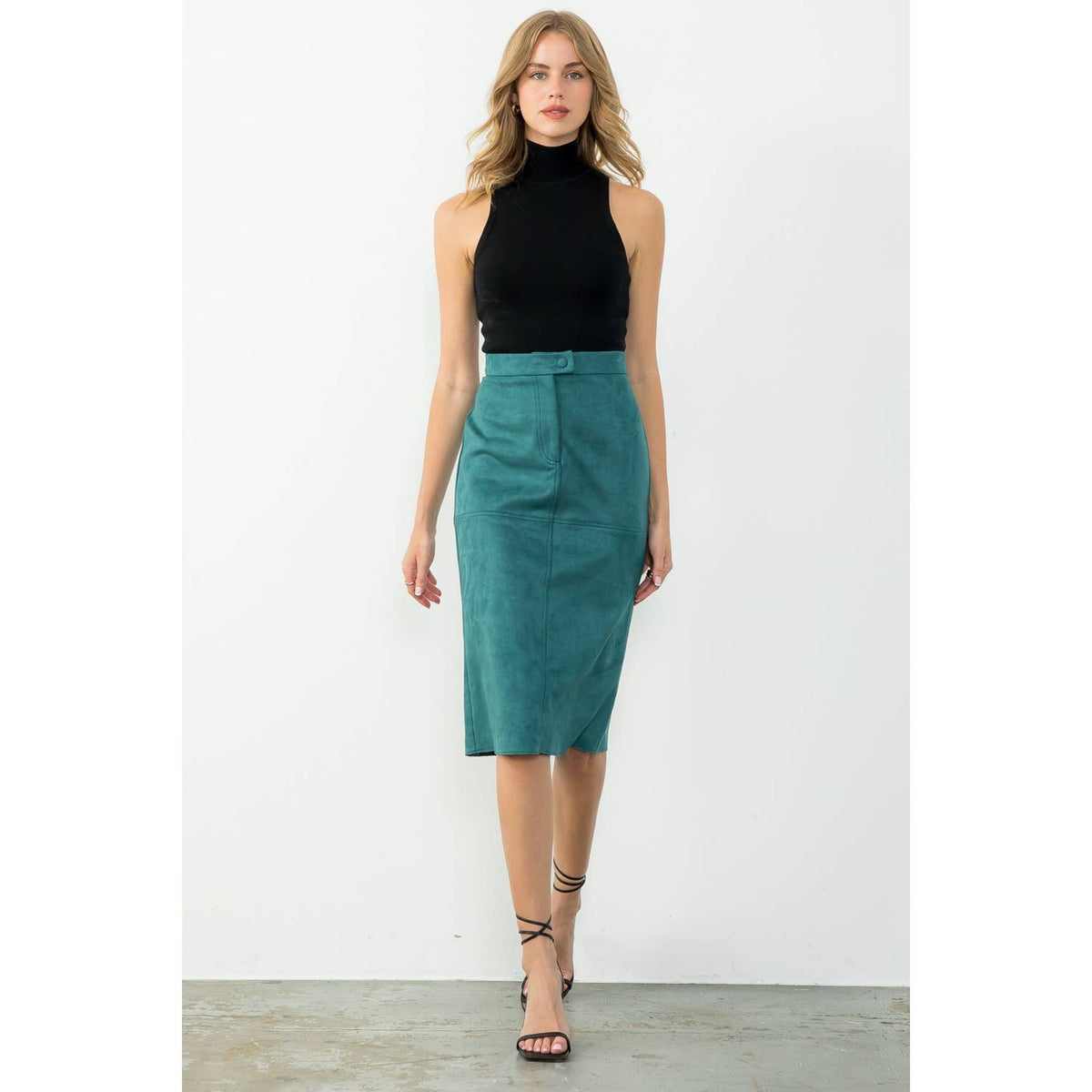 THML Midi Suede Skirt