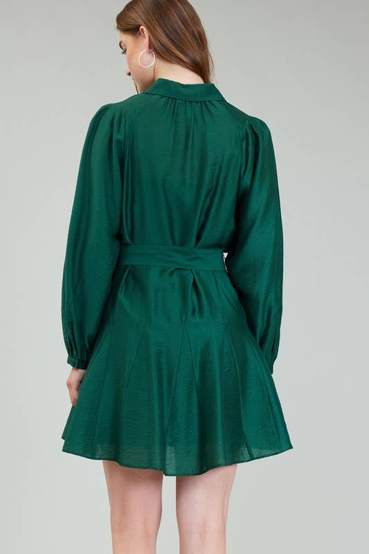 Current Air Mini Shirt Dress - Tie Waist