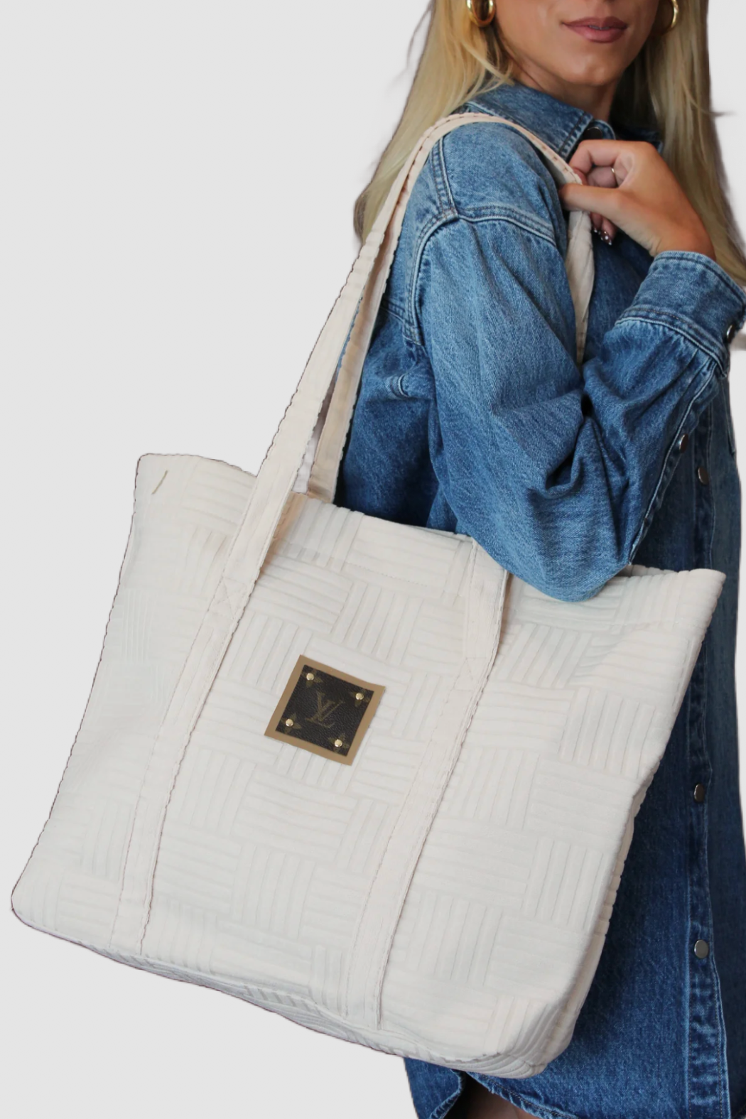 Upcycled Terry Cloth Tote Bag
