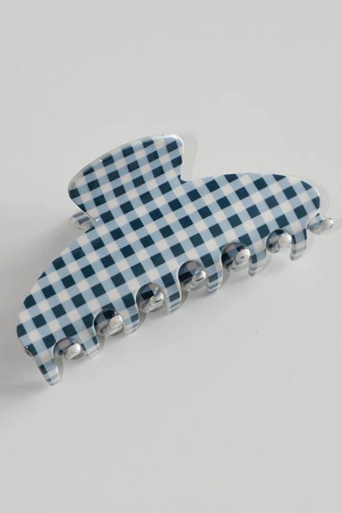 Jumbo Stripe Plaid Hair Claw Clip