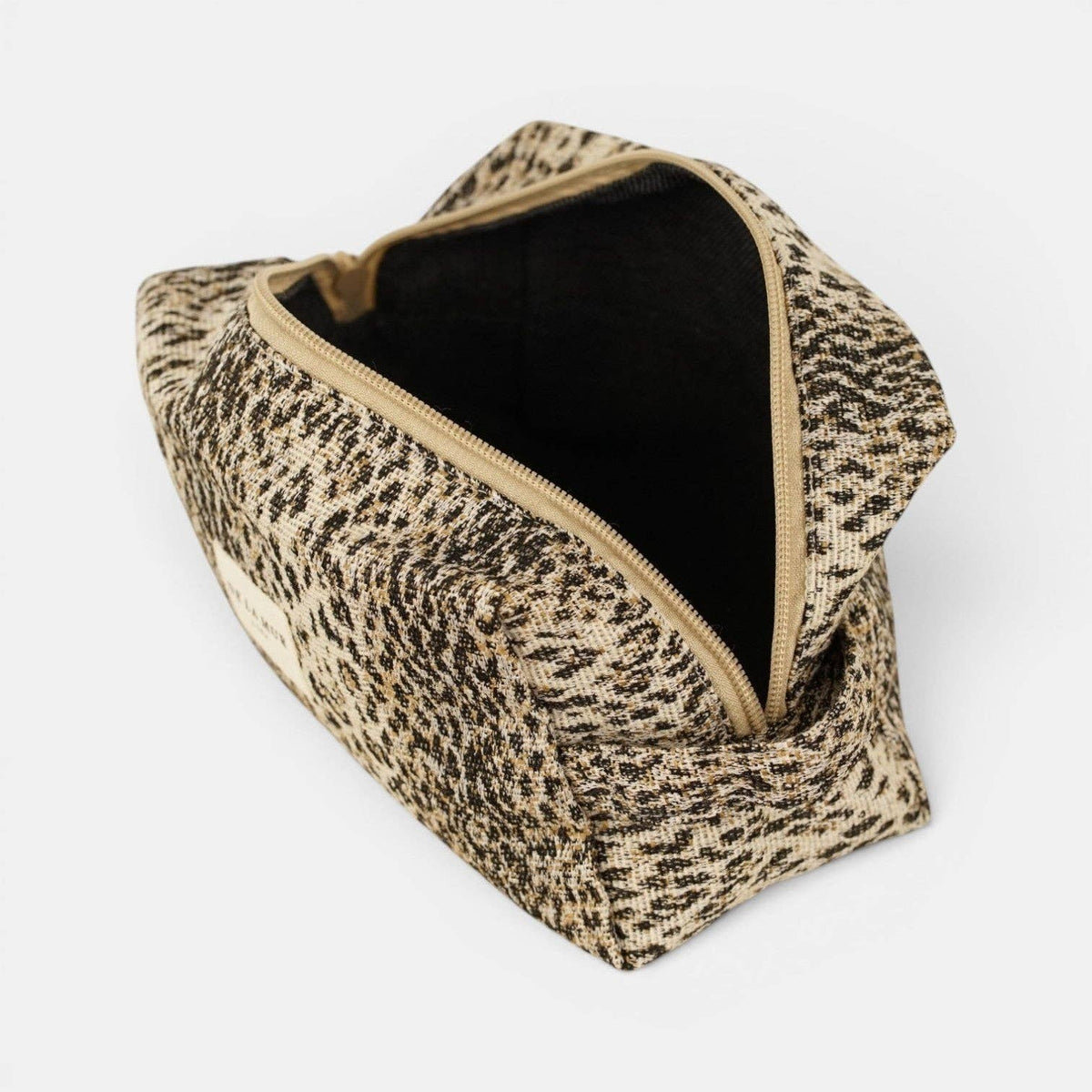 Leopard Jacquard Squared Makeup Bag