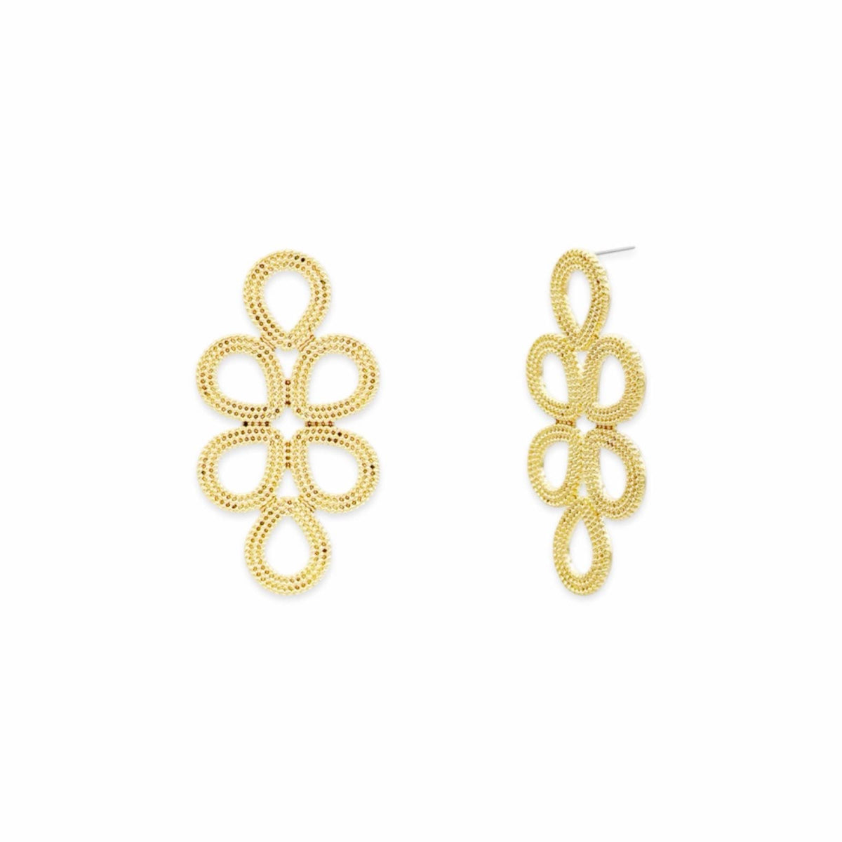 Petite Gold Plaza Earrings | Statement Earring