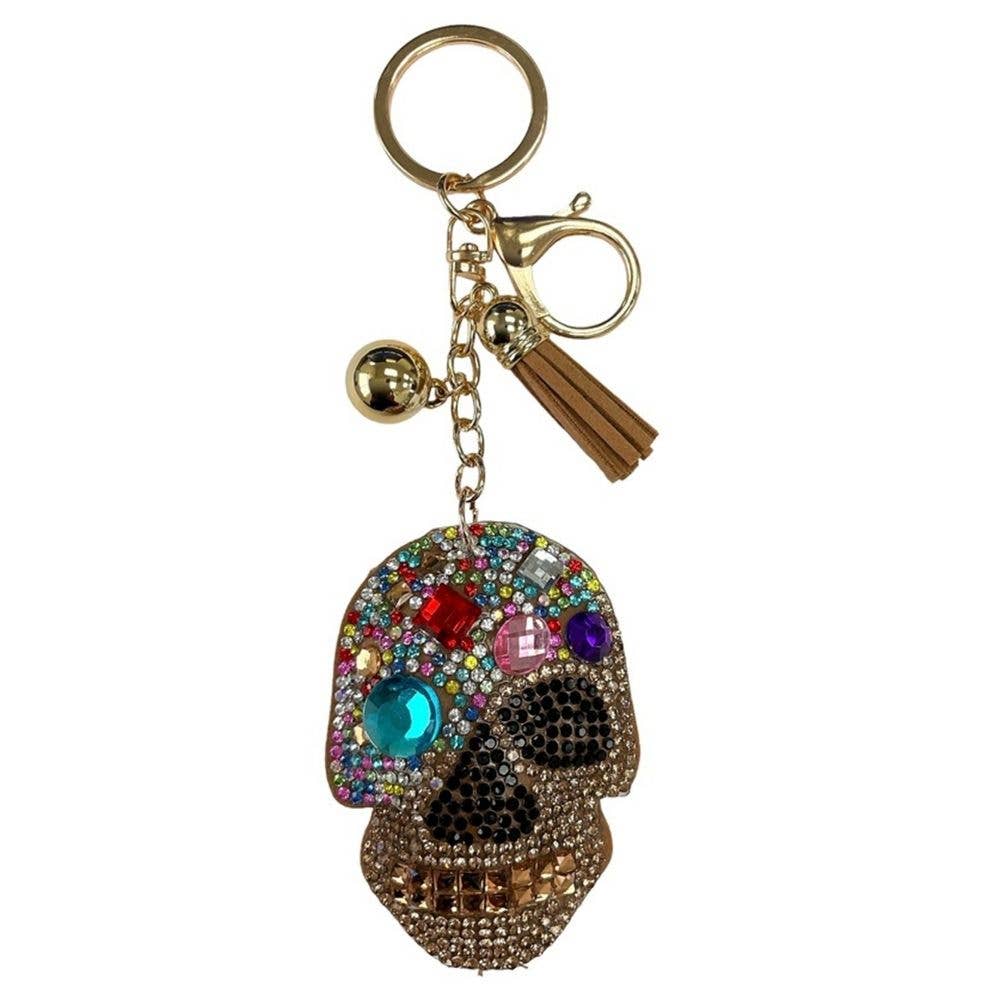Bead Skull Keychain With Tassel