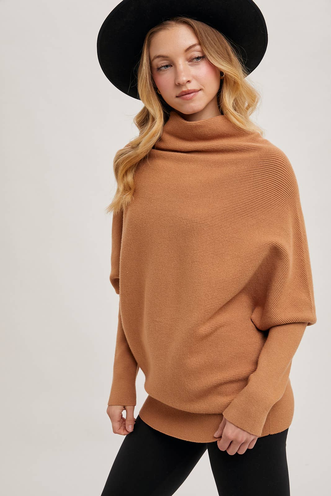 Bluivy SLOUCH NECK DOLMAN SLEEVED PULLOVER