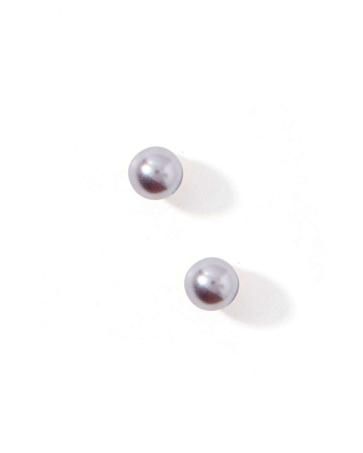 Screwback Stud Earrings - Payton Pearl Gray 5mm