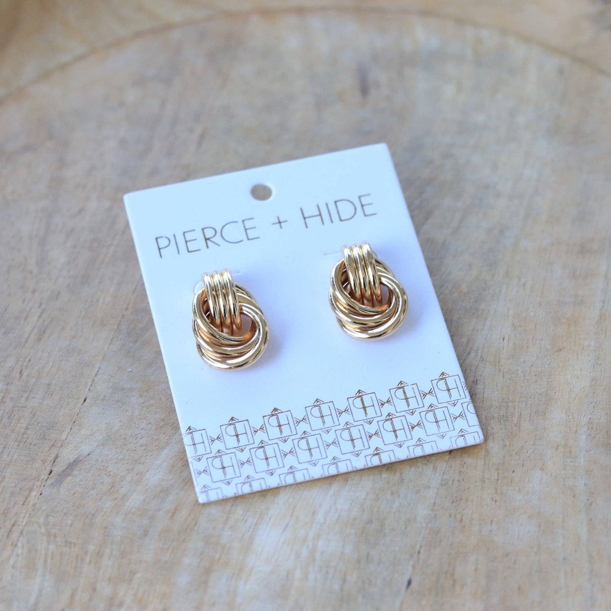 Gold Twisted Knot Earrings | Minimalistic Stud