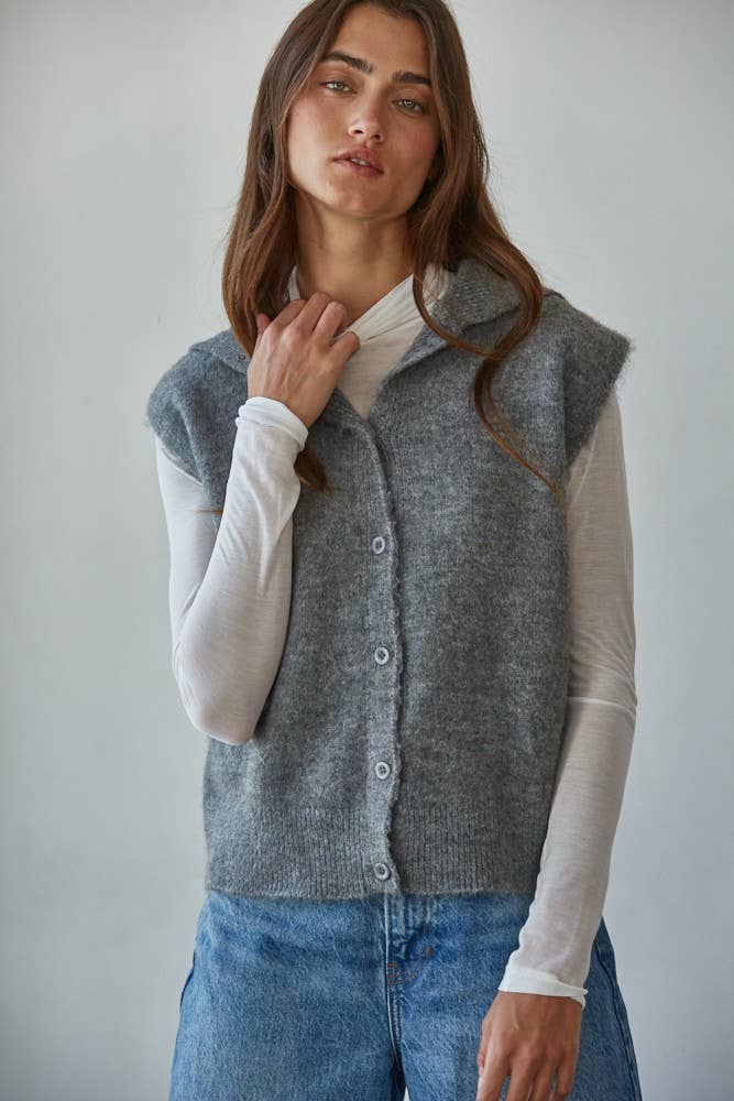 L8611 | Knit Tencel Jersey Turtleneck Long Sleeve Sheer Top