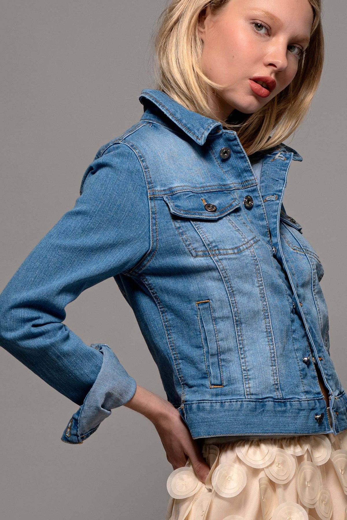 Urban Daizy Classic Denim Trucker Jacket