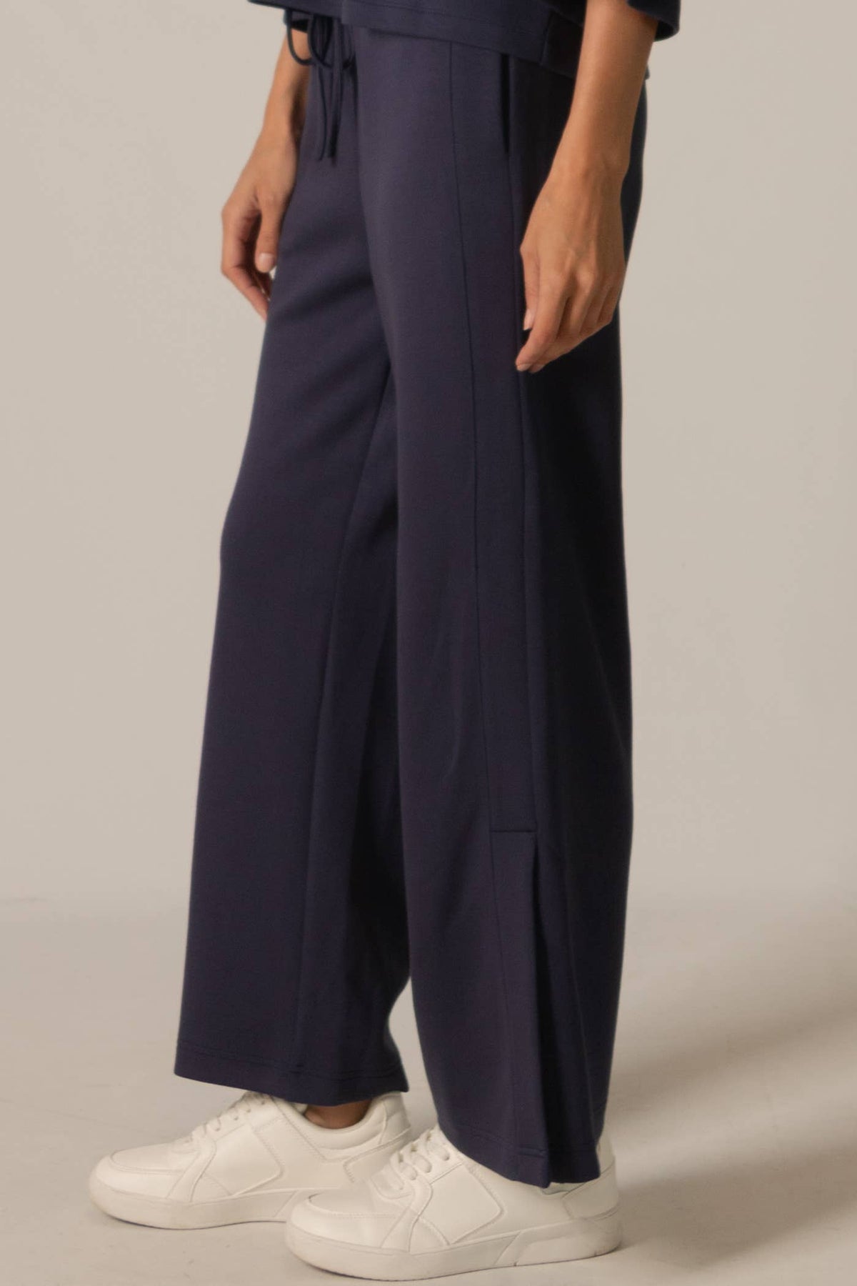 P. CILL Butter Modal Side Binding Wide Leg Pants