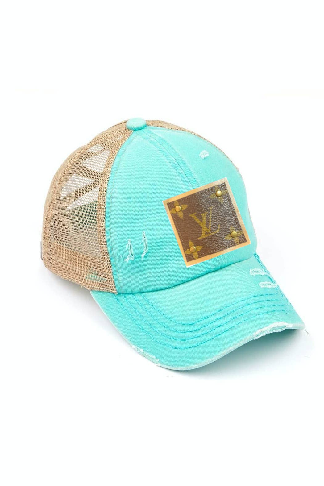 LV Up-Cycled Distressed Trucker Cap