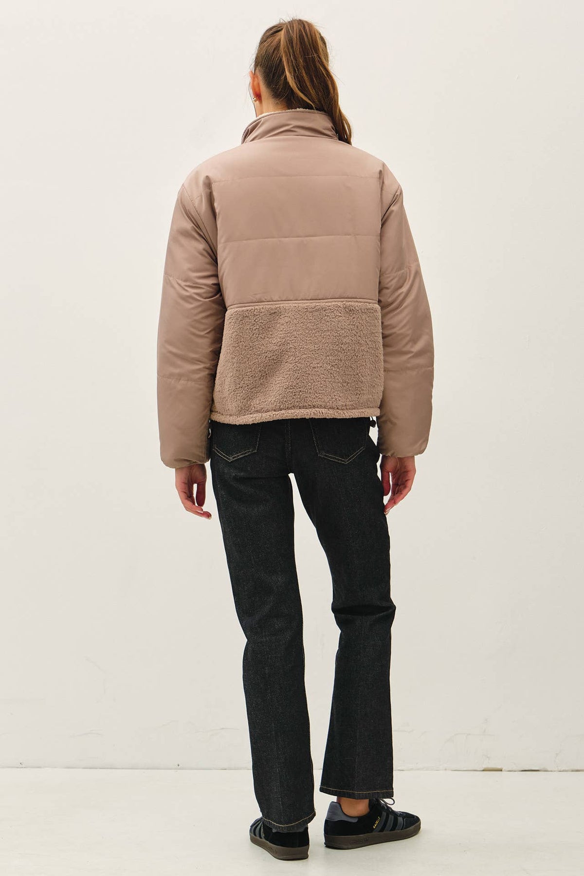 Be Cool REVERSIBLE SHERPA BLOCK PUFFER