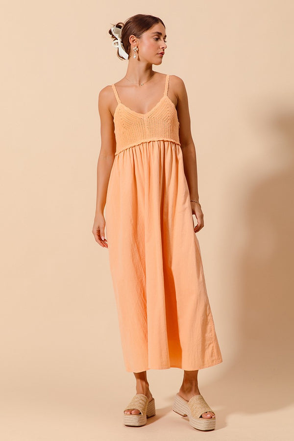 So Me Crochet Contrast Sun Dress