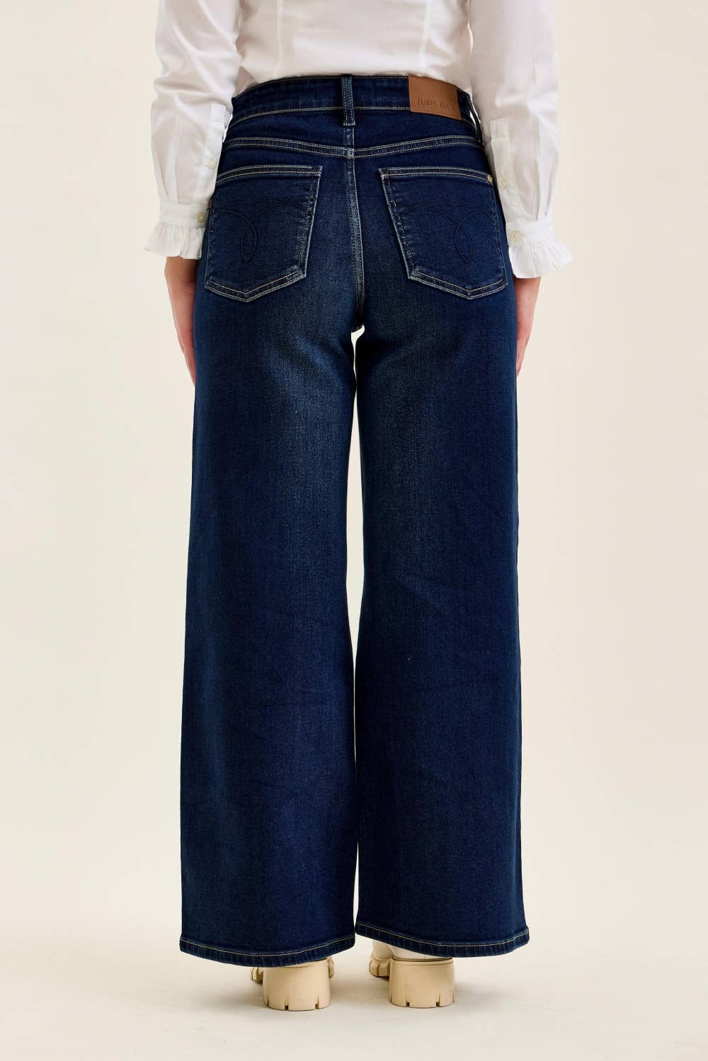 Judy Blue Petite "LUX" Retro Wide Jeans