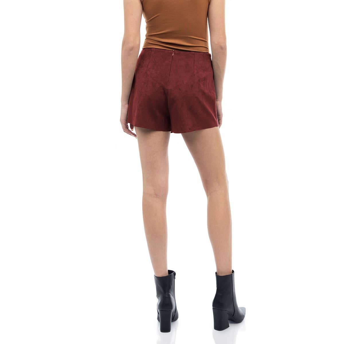 Naked Zebra Asymmetric Faux Suede Skort