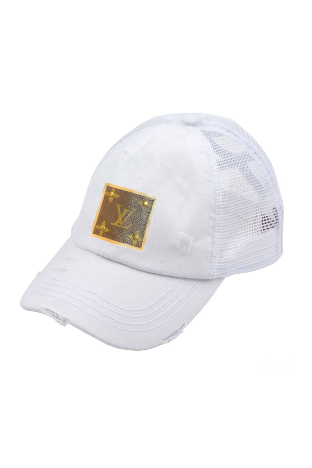 LV Up-Cycled Distressed Trucker Cap