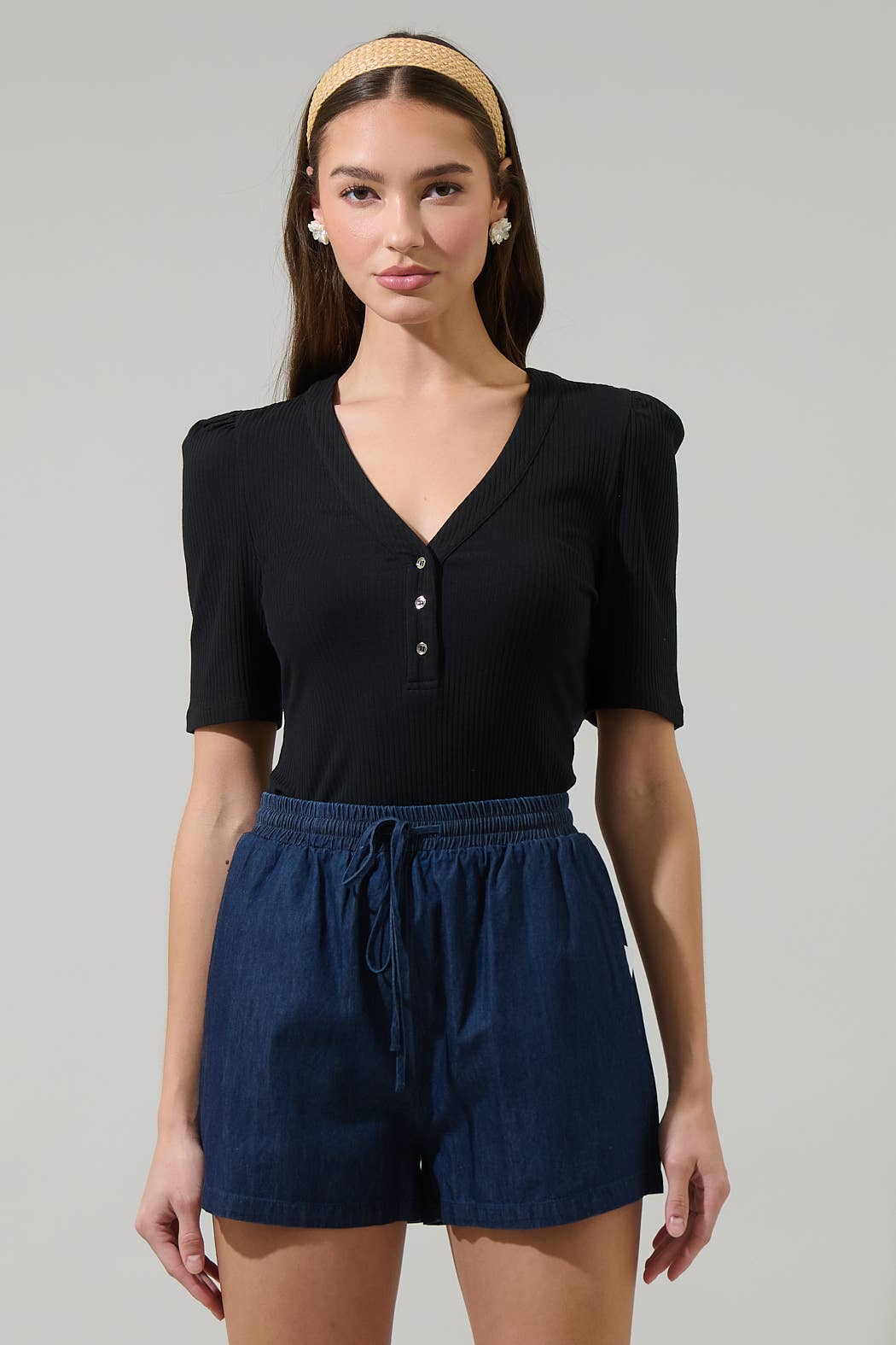 Sugarlips Emmeline Knit Top: Black