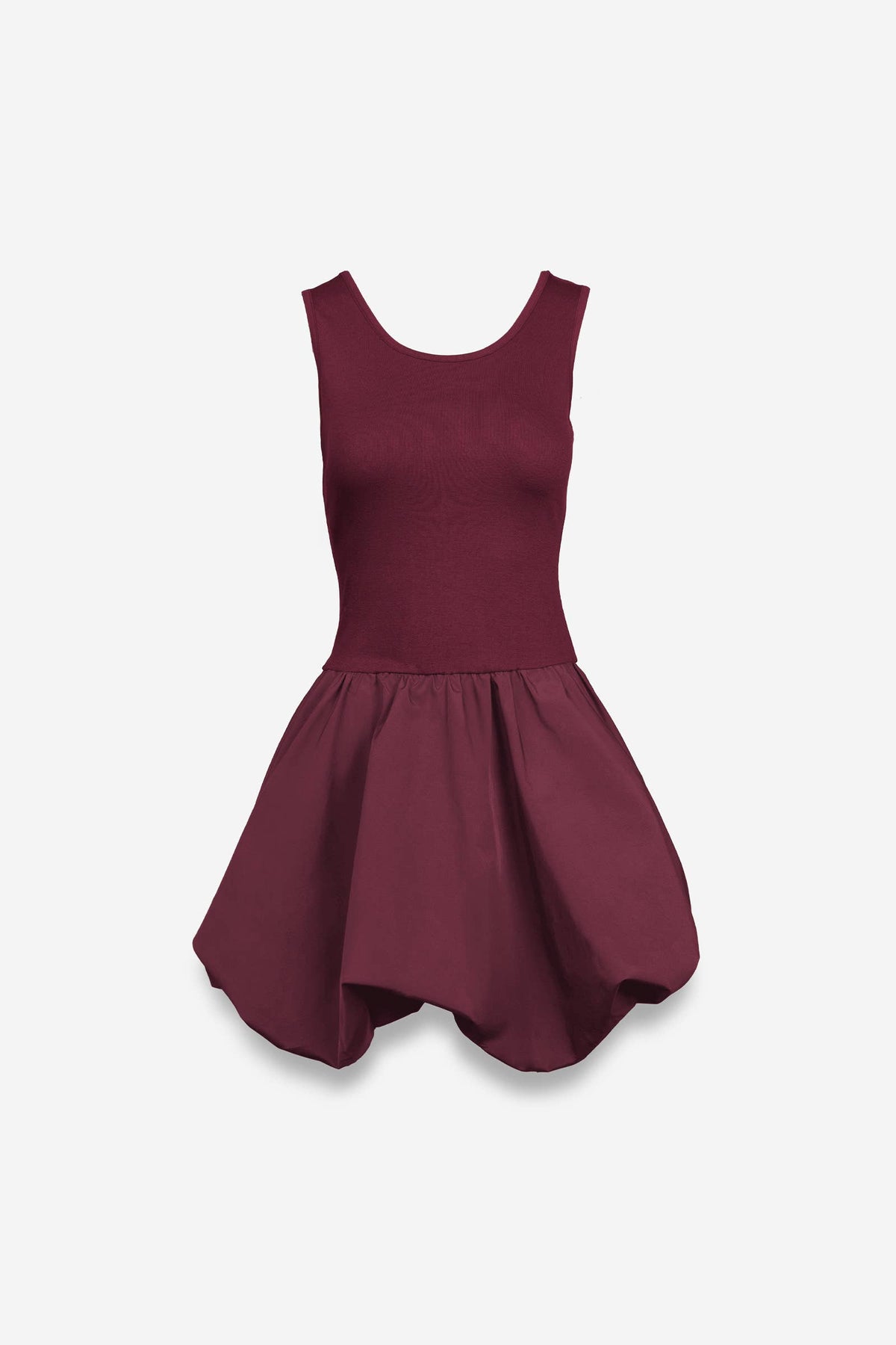 Sleeveless Bubble Skirt Mini Dress