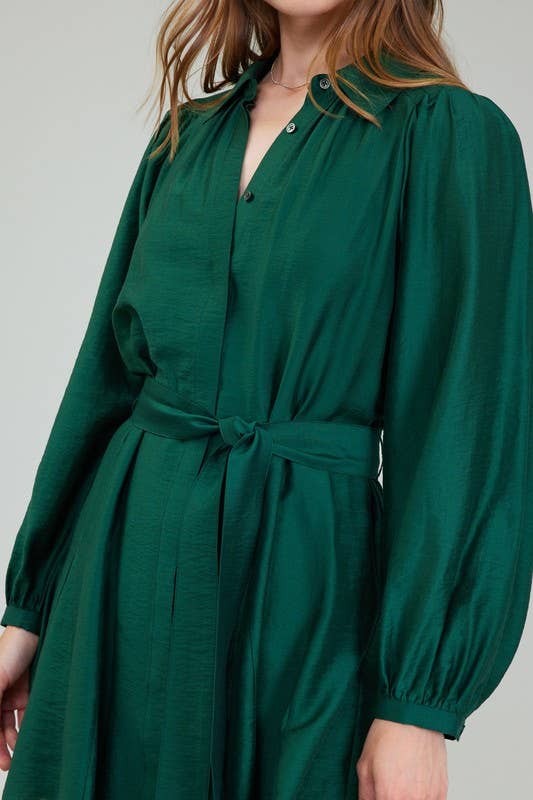 Current Air Mini Shirt Dress - Tie Waist