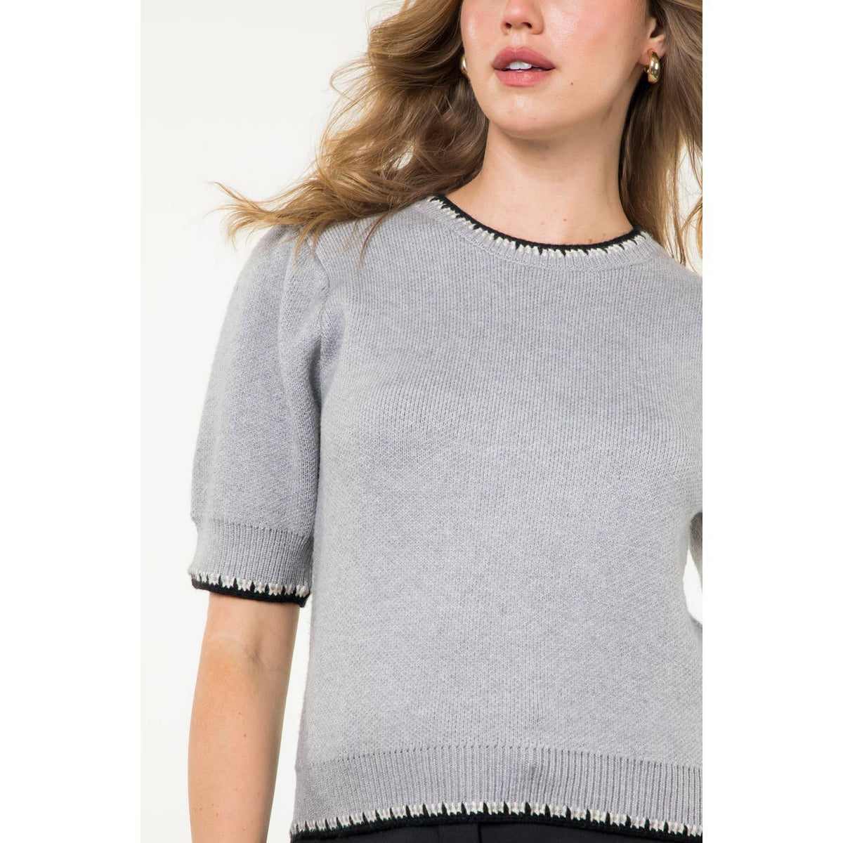 THML Short Sleeve Knit Top
