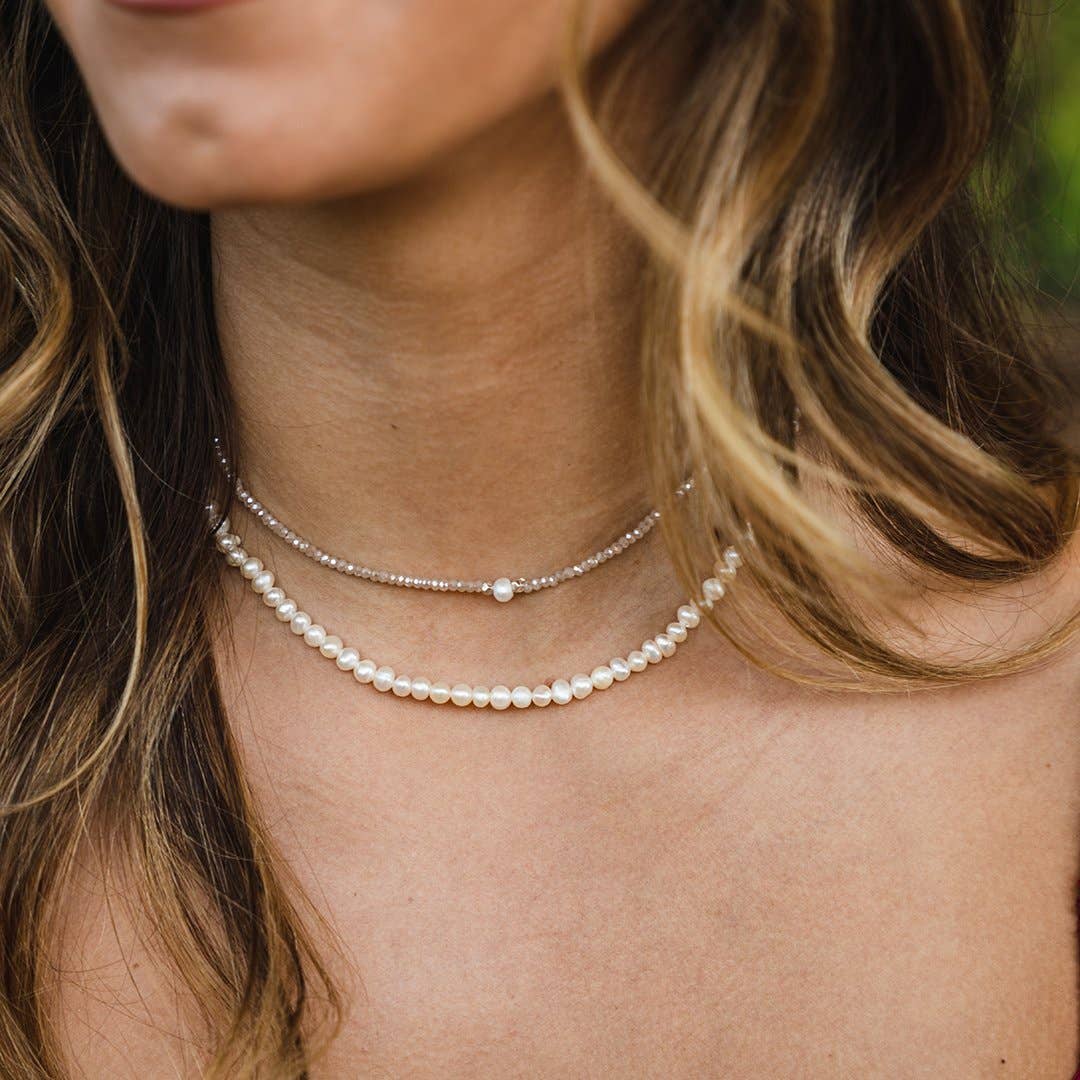 Lotus and Luna Self Love Pearl Necklace