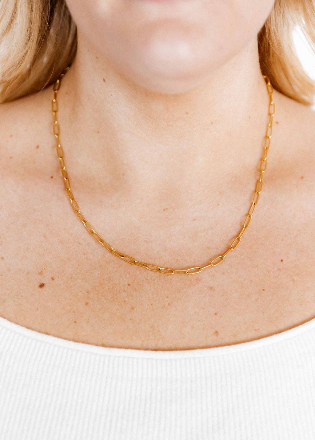 Necklace - Palmer Paperclip Gold